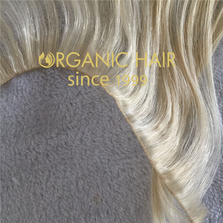 Show you the details of handtied weft : 22inches ,12.5g per weft , width 12inches C66